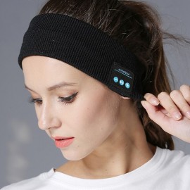 Bluetooth Headband HD Speakers Z3 Bluetooth 5.0 Wireless Headband Headphones Stylish Grey Headband Outdoor Fitness Headset Music Headband Knitting Movement for Christmas Gift
