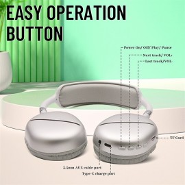 MAX20 Over-ear Headphone Over Ear 3.5mm Audio Jack PS4 PS5 XBOX Bluetooth 5.3 Waterproof Ergonomic Design Stereo for Apple Samsung Huawei Xiaomi MI  Everyday Use Traveling Cycling Mobile Phone Travel

