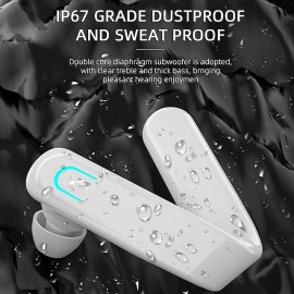 Wireless Headphones Newest Wireless Bluetooth Earphone Waterproof Sport Earhook Headset Stereo Noise Reduction Headphone In Ear Earbuds with Microphone for Smartphone
