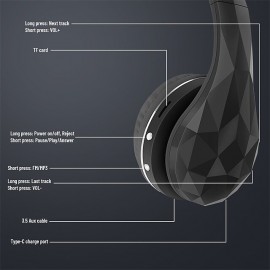 AKZ-K85 Over-ear Headphone Over Ear 3.5mm Audio Jack PS4 PS5 XBOX Bluetooth 5.3 Noise cancellation Sports Stereo for Apple Samsung Huawei Xiaomi MI  Everyday Use Mobile Phone PC Computer Gaming

