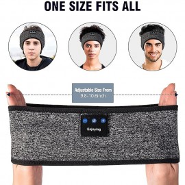 Sleep Headphones Bluetooth Headband Wireless Music Eye Mask Thin Stereo Speakers Mic Handsfree Music Earbuds for Side Sleepers Running Insomnia Travel Yoga Sleeping Band
