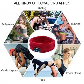 Sleep Headphones Wireless Bluetooth Stereo Sports Headband Headphones Running Earphone Sleep Headset Sports Sleeping Music Headband with Ultra-Thin HD Stereo Speakers
