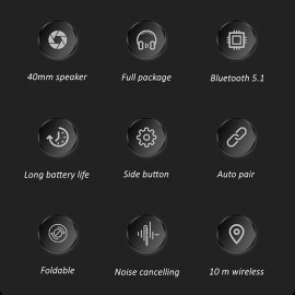 L700 Over-ear Headphone Over Ear Bluetooth 5.1 Noise cancellation Stereo Surround sound for Apple Samsung Huawei Xiaomi MI  Everyday Use Mobile Phone
