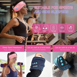 Sleep Mask with Bluetooth Headphones, Painting Sleep Headphones Bluetooth Headband for Sleeping Sports Sleep Mask for Side Sleeper, Best Gift and Travel Essentials
