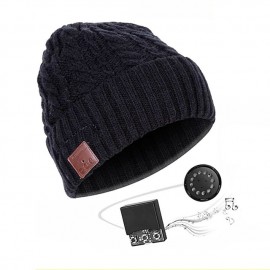 Bluetooth Beanie Wireless Hat LED Light Knitted Hat Bluetooth 5.2 Earbuds Warm Men Women Hat Winter Warm Beanie Wireless Outdoor Sport Headset Stereo Music Headphone for Christmas Gift
