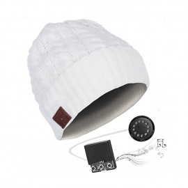 Bluetooth Beanie Wireless Hat LED Light Knitted Hat Bluetooth 5.2 Earbuds Warm Men Women Hat Winter Warm Beanie Wireless Outdoor Sport Headset Stereo Music Headphone for Christmas Gift
