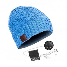 Bluetooth Beanie Wireless Hat LED Light Knitted Hat Bluetooth 5.2 Earbuds Warm Men Women Hat Winter Warm Beanie Wireless Outdoor Sport Headset Stereo Music Headphone for Christmas Gift
