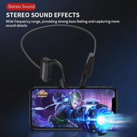 Painless Open Ear Wireless Bluetooth5.2 Headphones Waterproof Sport Earhook Earphone Stereo Hands-free Bluetooth Headset with Microphone for Running Riding Sport Headset
