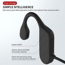 Painless Open Ear Wireless Bluetooth5.2 Headphones Waterproof Sport Earhook Earphone Stereo Hands-free Bluetooth Headset with Microphone for Running Riding Sport Headset
