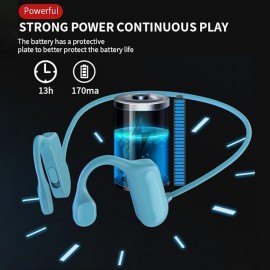 Painless Open Ear Wireless Bluetooth5.2 Headphones Waterproof Sport Earhook Earphone Stereo Hands-free Bluetooth Headset with Microphone for Running Riding Sport Headset
