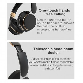 Wireless Headphones Noise Reduction Bluetooth 5.0 Headset Foldable Earphones HiFi 9D Bass Stereo Earphone Sport Headset With Microphone
