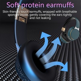 Wireless Headphones Noise Reduction Bluetooth 5.0 Headset Foldable Earphones HiFi 9D Bass Stereo Earphone Sport Headset With Microphone
