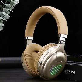 TM061 Folding Wireless Bluetooth Headphones Subwoofer Stereo LED Lights Headset with Microphone
