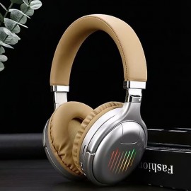 TM061 Folding Wireless Bluetooth Headphones Subwoofer Stereo LED Lights Headset with Microphone
