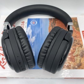 TM061 Folding Wireless Bluetooth Headphones Subwoofer Stereo LED Lights Headset with Microphone
