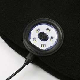 Sleep Headphones Wireless Bluetooth Beanie Hat with Light LED Cap with Headphones Built-in Stereo Speakers & Mic Tech Gift for Men Women Dad

