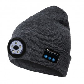 Sleep Headphones Wireless Bluetooth Beanie Hat with Light LED Cap with Headphones Built-in Stereo Speakers & Mic Tech Gift for Men Women Dad
