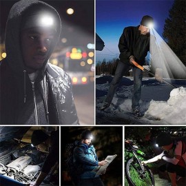 Bluetooth Beanie Hat with Lights Microphones Rechargeable Headlamp Cap Wireless Headphones Gifts for Men Women Dad Teen
