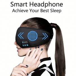 Wireless Sleep Mask Sleep Headphones Adjustable&Washable Music Travel Sleeping Headset With Built-in Speakers Microphone Hands-Free For Air TravelSiesta And Sleeping
