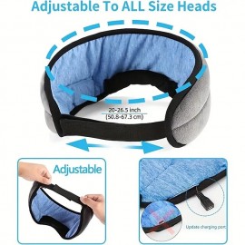 Wireless Sleep Mask Sleep Headphones Adjustable&Washable Music Travel Sleeping Headset With Built-in Speakers Microphone Hands-Free For Air TravelSiesta And Sleeping

