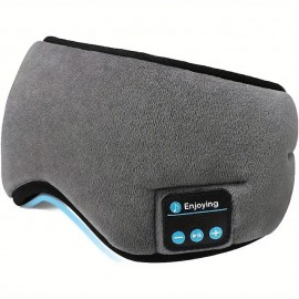 Wireless Sleep Mask Sleep Headphones Adjustable&Washable Music Travel Sleeping Headset With Built-in Speakers Microphone Hands-Free For Air TravelSiesta And Sleeping
