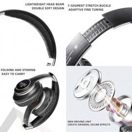 New HIFI Stereo Headphones Bluetooth Headphones Music Headphone FM and Support SD Card With Mic Foldable Phone Laptop PS4 PS5 TV
