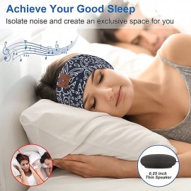 Sleep Headphones, Bluetooth Headband Headphones with HD Speakers and Mic Perfect for Side Sleepers Sleeping Calling Jogging Yoga Workout Gift Ideas-Unisex
