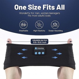 Sleep Headphones, Bluetooth Headband Headphones with HD Speakers and Mic Perfect for Side Sleepers Sleeping Calling Jogging Yoga Workout Gift Ideas-Unisex
