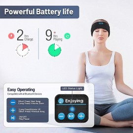 Sleep Headphones, Bluetooth Headband Headphones with HD Speakers and Mic Perfect for Side Sleepers Sleeping Calling Jogging Yoga Workout Gift Ideas-Unisex
