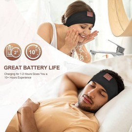Sleep Headphones, Bluetooth Headband Headphones with HD Speakers and Mic Perfect for Side Sleepers Sleeping Calling Jogging Yoga Workout Gift Ideas-Unisex
