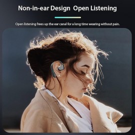 1Pc Long Standby Bluetooth Wireless Earpiece Led Power Display Bluetooth Earphone Noise Cancelling Wireless Headset Ear Hook Sport Headphone Button Control
