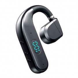 1Pc Long Standby Bluetooth Wireless Earpiece Led Power Display Bluetooth Earphone Noise Cancelling Wireless Headset Ear Hook Sport Headphone Button Control
