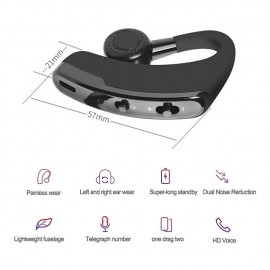 Popular V9 PUBG Headphones Business Bluetooth Headset Ear-Mounted Wireless CSR Stereo with Voice Control Earphones
