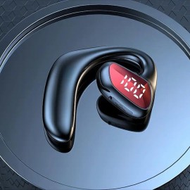 Single Ear Hook Earbud Bluetooth Headphones Single air Conduction Earphone Wireless Headset with Micphone Waterproof Hands-Free Cell Phones Earpiece
