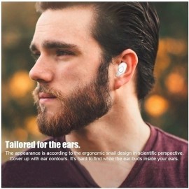 Wireless Bluetooth Earphone Mini Invisible In-Ear Sports Earbuds with Microphone Super Stereo Headphones
