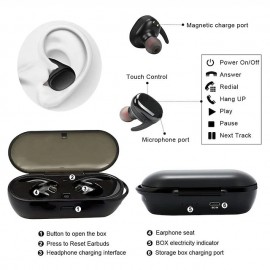 Y30 Tws Sports Headphones Digital Display Wireless Bluetooth 5.0 Touch Contrl Headset

