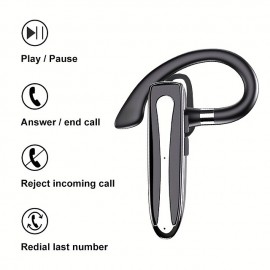 Ear-Hook New Earphones Sports Waterproof Earphone Business Handsfree Wireless Earphone With Microphone Charging Box
