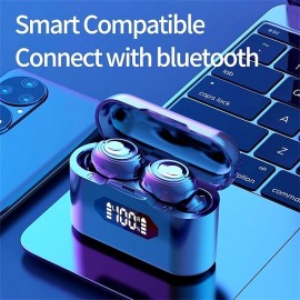 X37 Wireless Bluetooth Earphones Headphones Outdoor Sports Headset 5.3 With Charging Bin Display Touch Control Earbuds for Muisc
