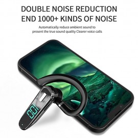 1Pc Long Standy Business Earpiece Bluetooth 5.3 Ear Hook Earphone Led Power Display Headset Noise Cancelling Bluetooth Headphone for Smartphone
