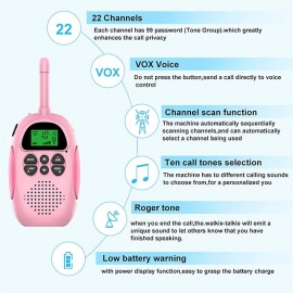 2PCS 3-5km Range Two Way Long Range Walkie Talkies Radio Interphone Toys for Children Kids Outdoor Walking Camping Gifts
