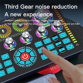 Professional Studio Condenser Microphone&G3 Live Sound Mixer/voice Converter/audio Interface/audio Mixer For Streaming/gaming/recording/singing/iktok/YouTube/PC/computer
