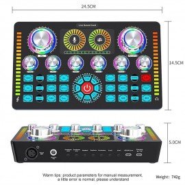 Professional Studio Condenser Microphone&G3 Live Sound Mixer/voice Converter/audio Interface/audio Mixer For Streaming/gaming/recording/singing/iktok/YouTube/PC/computer

