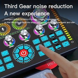 Professional Studio Condenser Microphone&G3 Live Sound Mixer/voice Converter/audio Interface/audio Mixer For Streaming/gaming/recording/singing/iktok/YouTube/PC/computer
