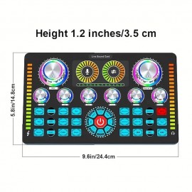 Professional Studio Condenser Microphone&G3 Live Sound Mixer/voice Converter/audio Interface/audio Mixer For Streaming/gaming/recording/singing/iktok/YouTube/PC/computer
