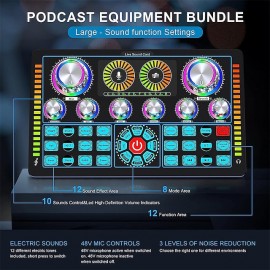 Professional Studio Condenser Microphone&G3 Live Sound Mixer/voice Converter/audio Interface/audio Mixer For Streaming/gaming/recording/singing/iktok/YouTube/PC/computer
