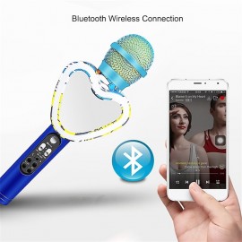 Wireless Bluetooth Condenser Phone Microphone Speaker Handheld Music Player MIC Singing Recorder KTV Karaoke Microphone
