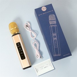 Wireless Microphone Karaoke Double Horn Bluetooth Handheld Portable Speaker Home KTV Player Echo-type Sound Adjustment Live
