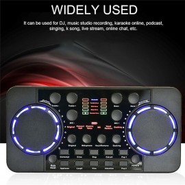 V300 PRO Sound Card 10 Sound Effects Bluetooth Noise Reduction O Mixers Headset Mic Voice Control for Phone PC Portable
