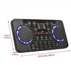 V300 PRO Sound Card 10 Sound Effects Bluetooth Noise Reduction O Mixers Headset Mic Voice Control for Phone PC Portable
