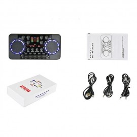 V300 PRO Sound Card 10 Sound Effects Bluetooth Noise Reduction O Mixers Headset Mic Voice Control for Phone PC Portable
